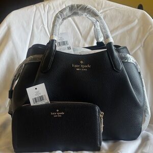 Kate Spade Black Satchel and Wallet Set